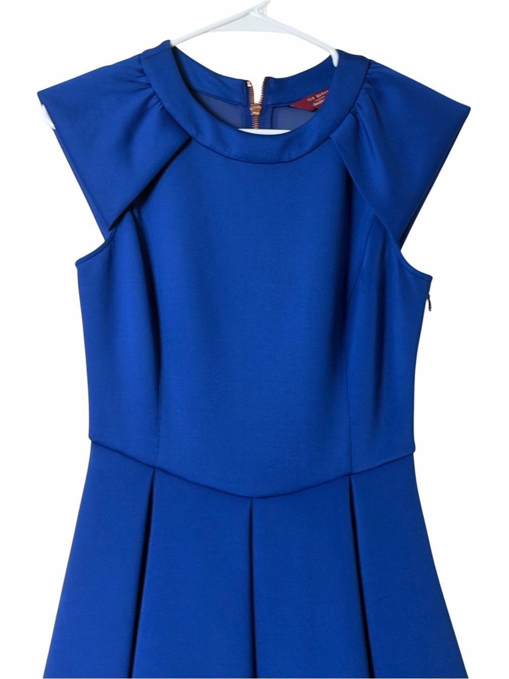Ted Baker London Fit & Flare Dress Royal Blue Size 2 US 6 Cobalt Blue - Picture 4 of 7